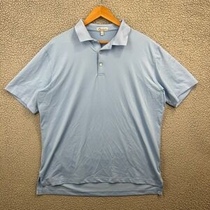 Peter Millar Men's Light Blue L Summer Comfort Polo Shirt Performance Stretch
